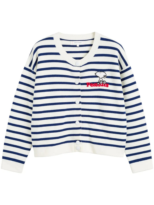 Snoopy-Appliqué Cardigan