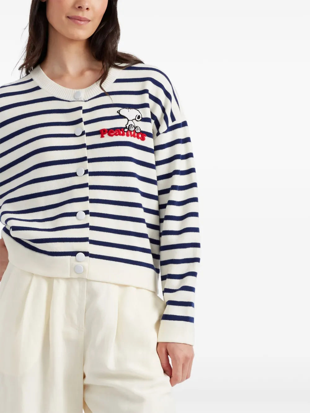Snoopy-Appliqué Cardigan