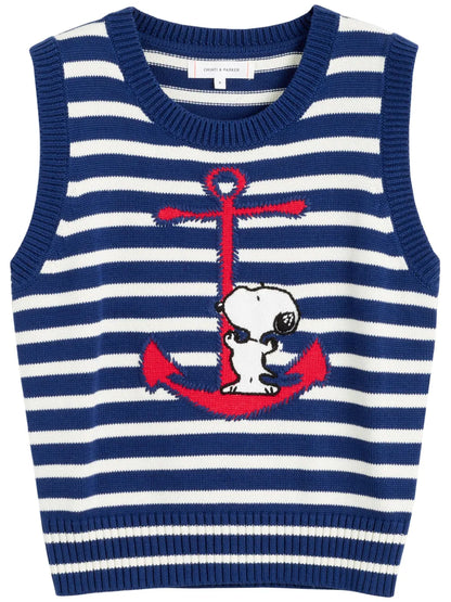 Snoopy-Embroidered Vest
