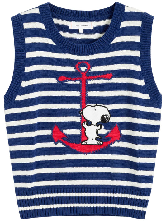 Snoopy-Embroidered Vest