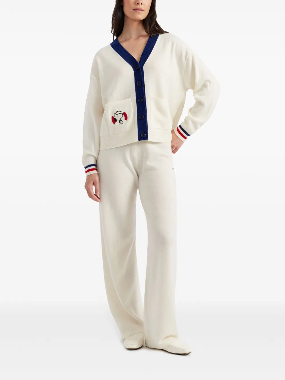 Snoopy-Appliqué Cardigan