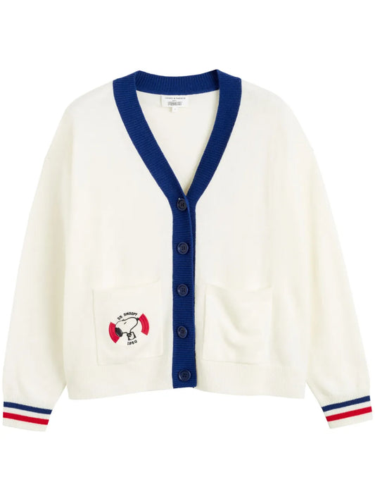 Snoopy-Appliqué Cardigan