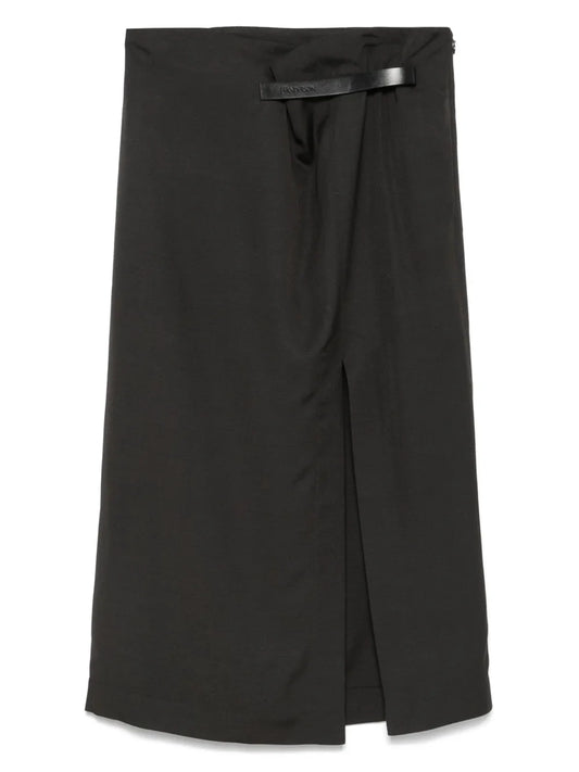 Logo-Strap Midi Skirt