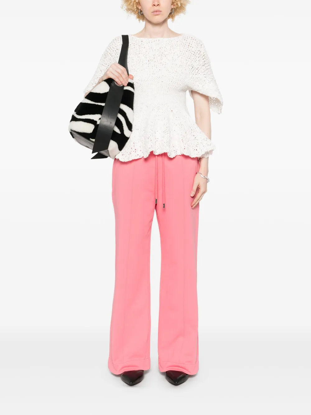 Gathered-Waist Track Pants