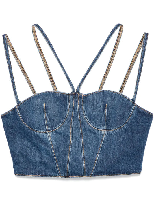 Bustier Denim Top