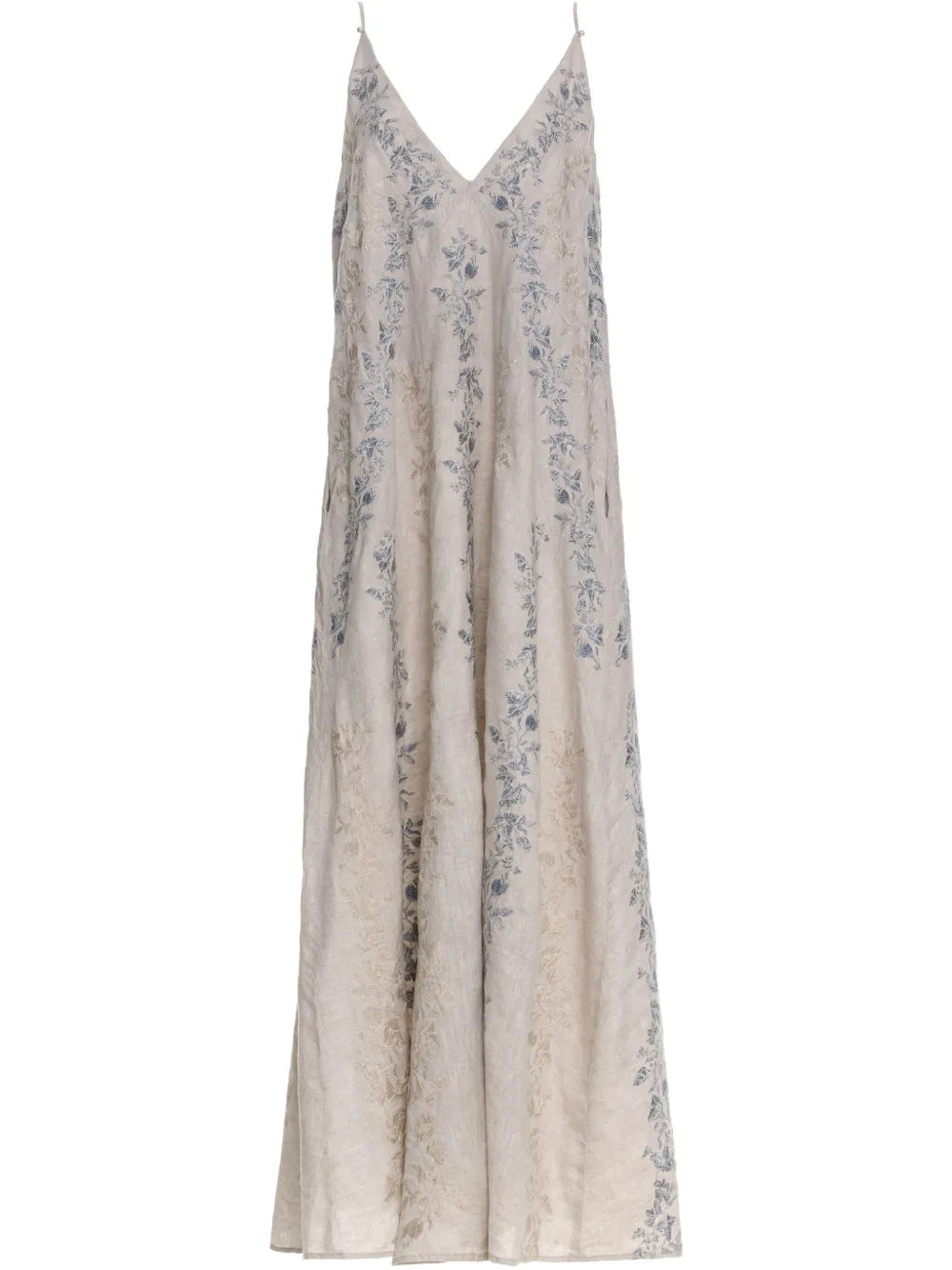 Soledad Bougainvillea Embroidered Maxi Dress