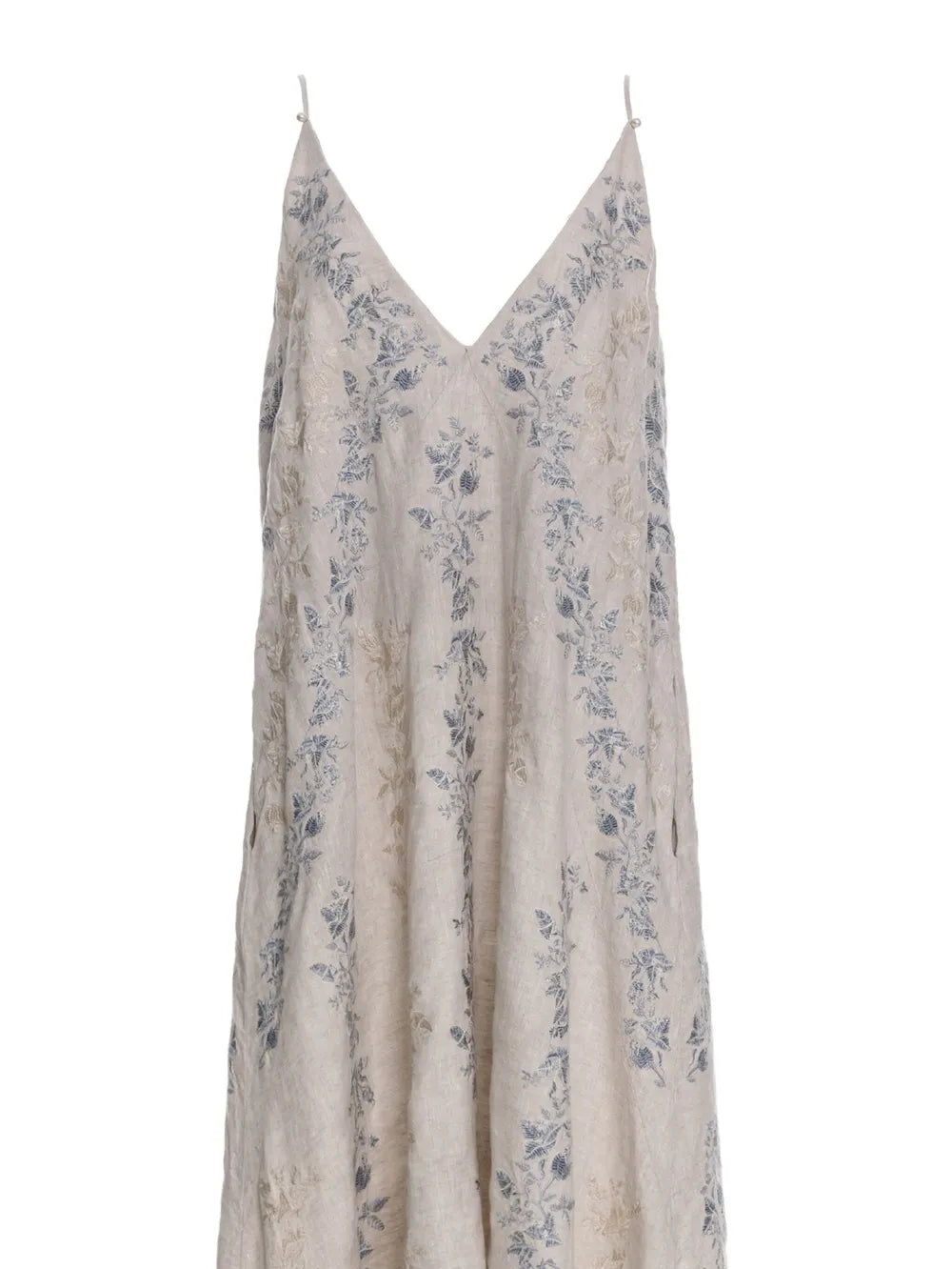 Soledad Bougainvillea Embroidered Maxi Dress
