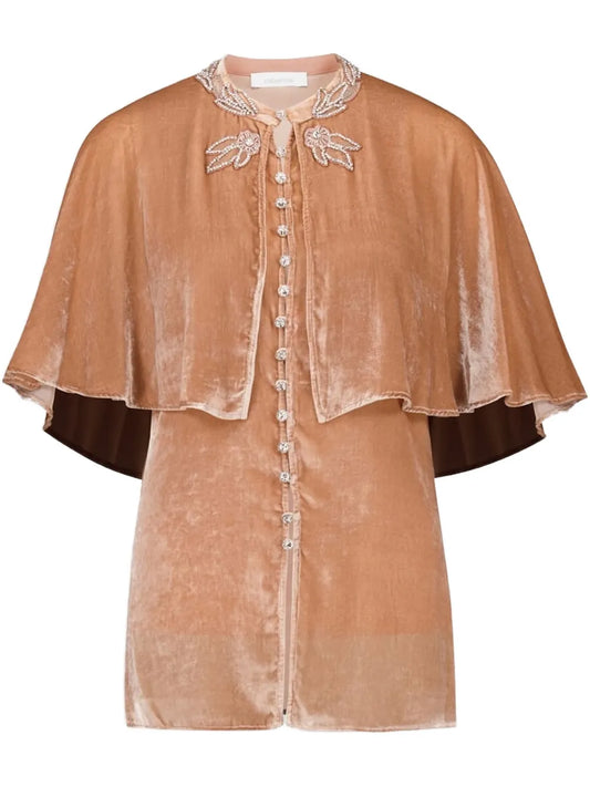 Floral-Embroidered Top