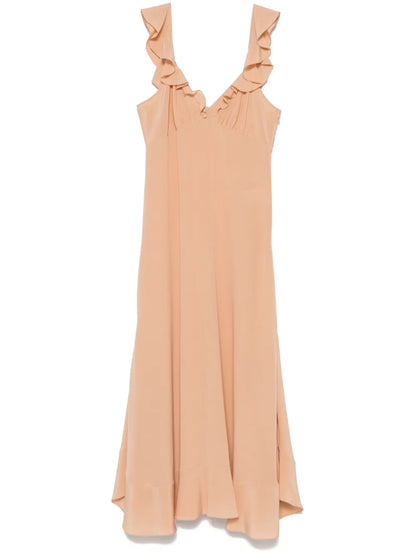 Crepe De Chine Maxi Dress