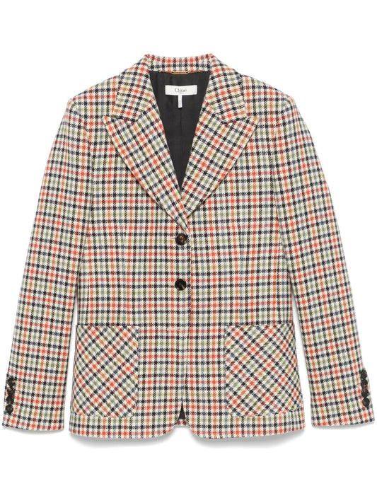 Checked Tailored Blazer