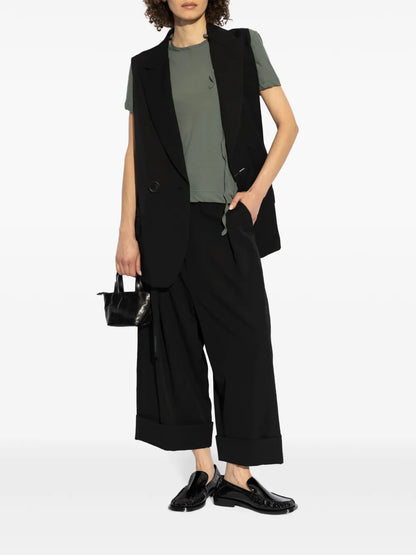 Gabardine R-Backside Wide Trousers