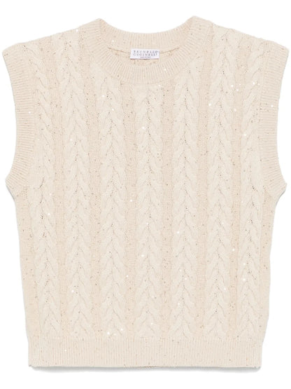 Sequin-Embellished Vest