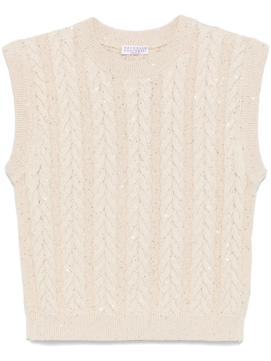 Sequin-Embellished Vest