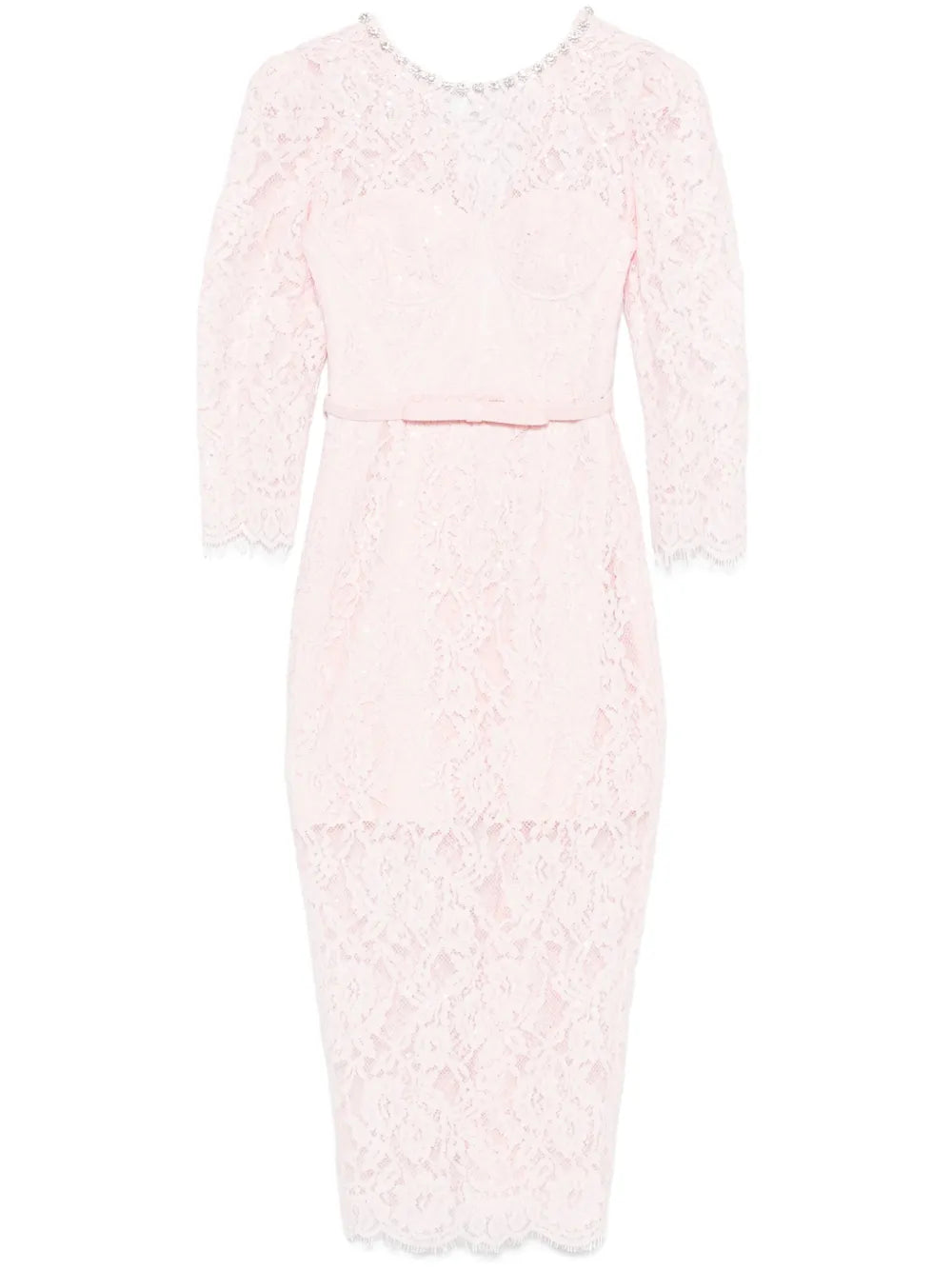 Lace Bustier Midi Dress