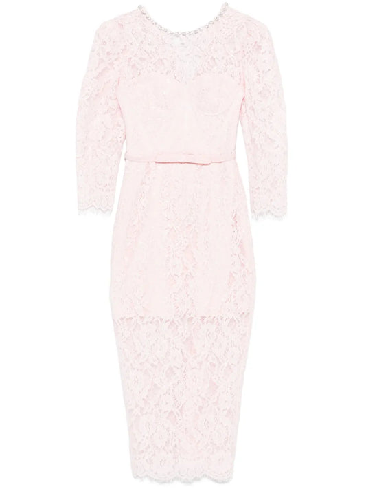 Lace Bustier Midi Dress