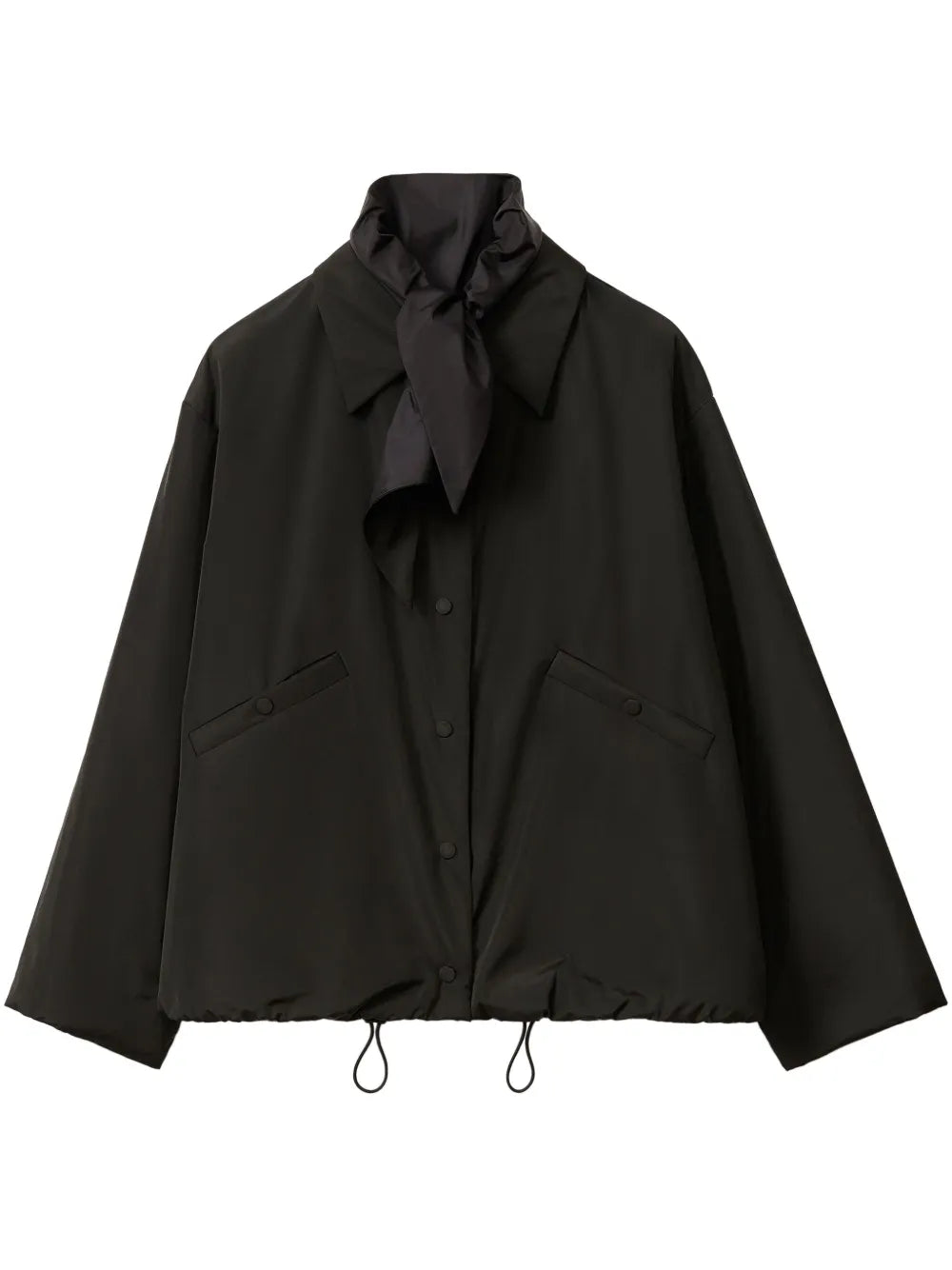 Detachable-Foulard Taffeta Jacket