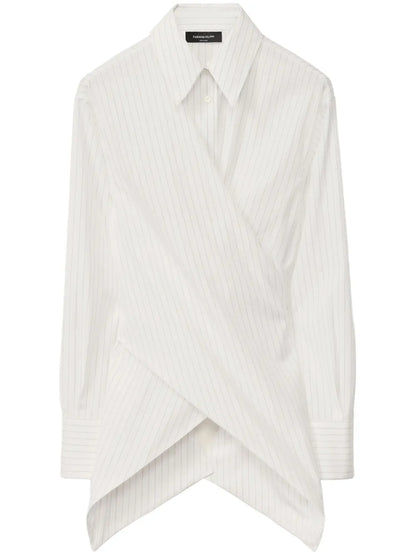 Striped Wraparound Shirt