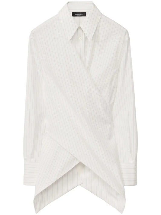 Striped Wraparound Shirt