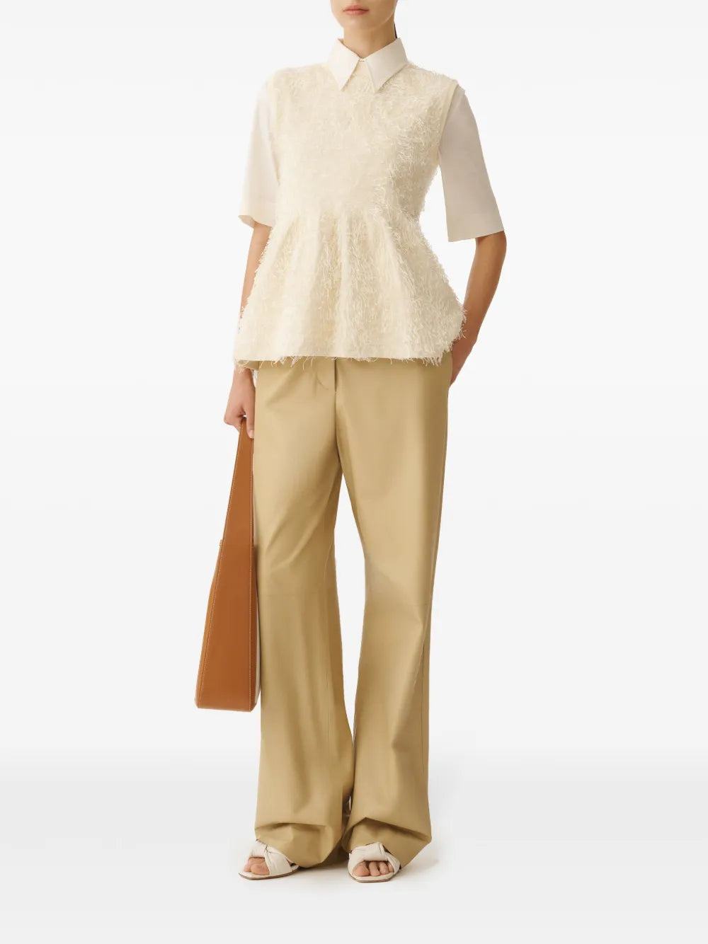 Frayed Knitted Top