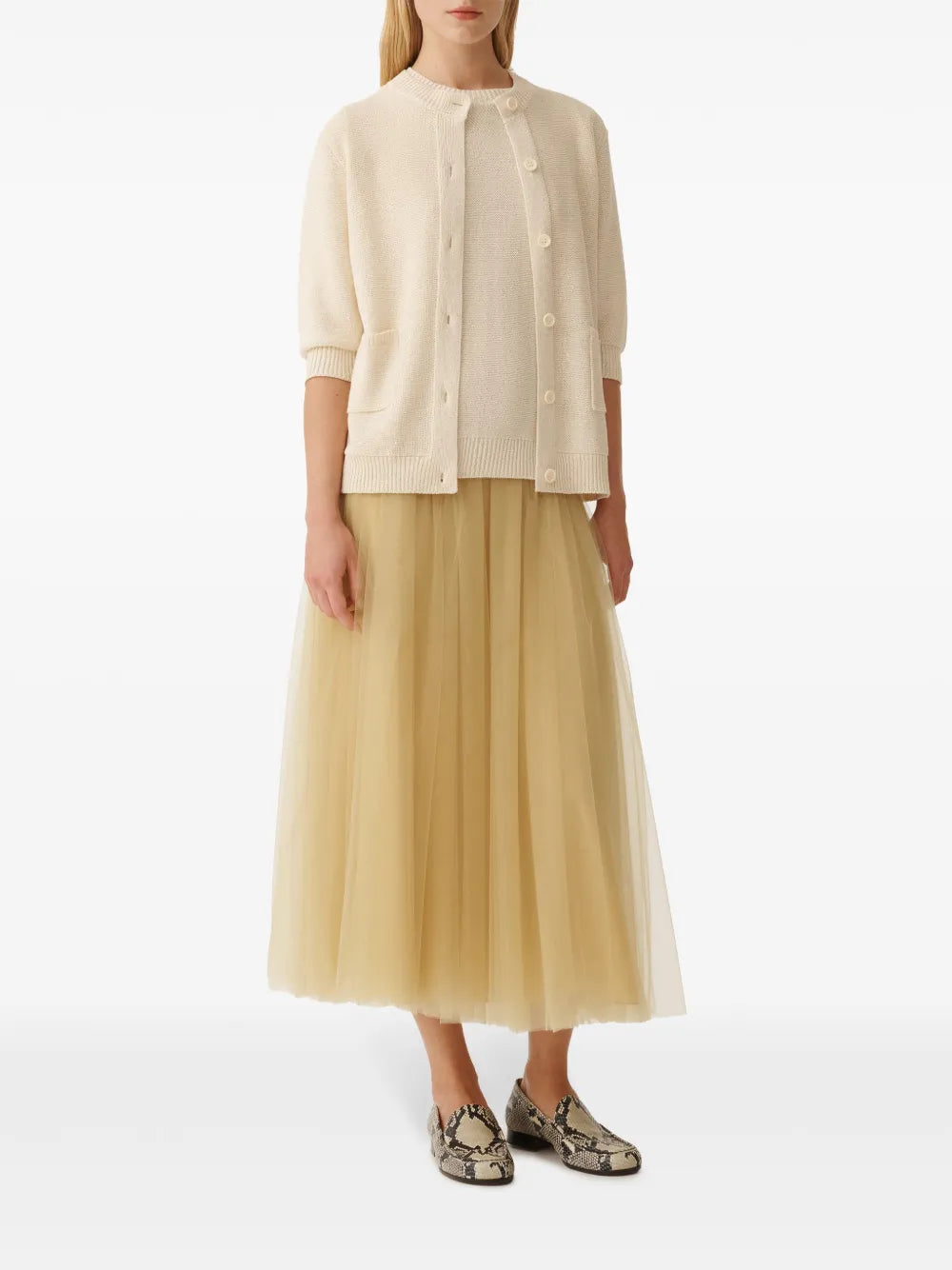 Three-Quarter-Sleeved Cardigan