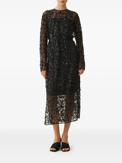 Sequin-Embroidered Dress