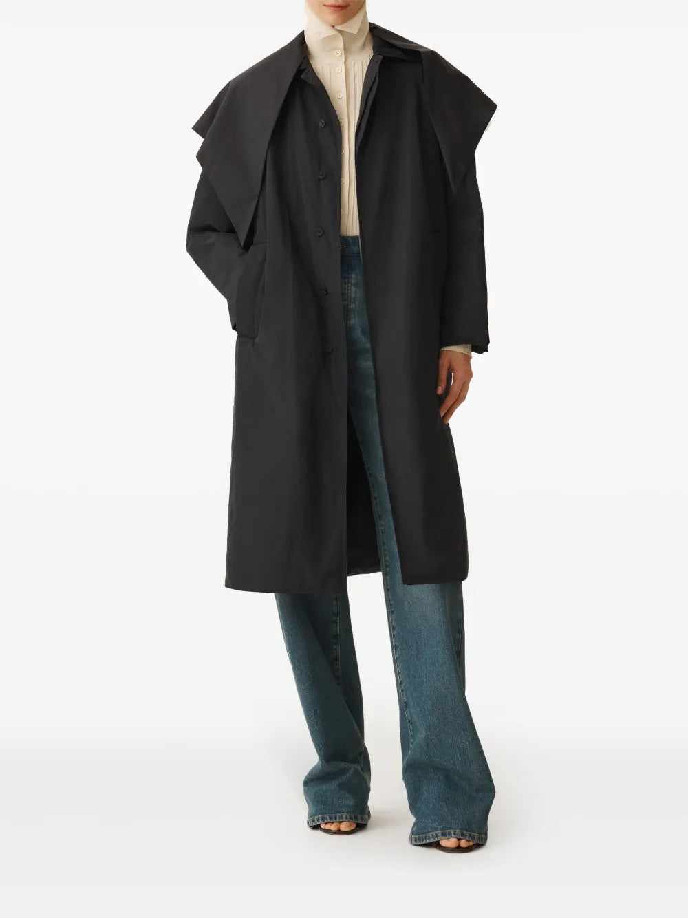 Oversized-Collar Coat