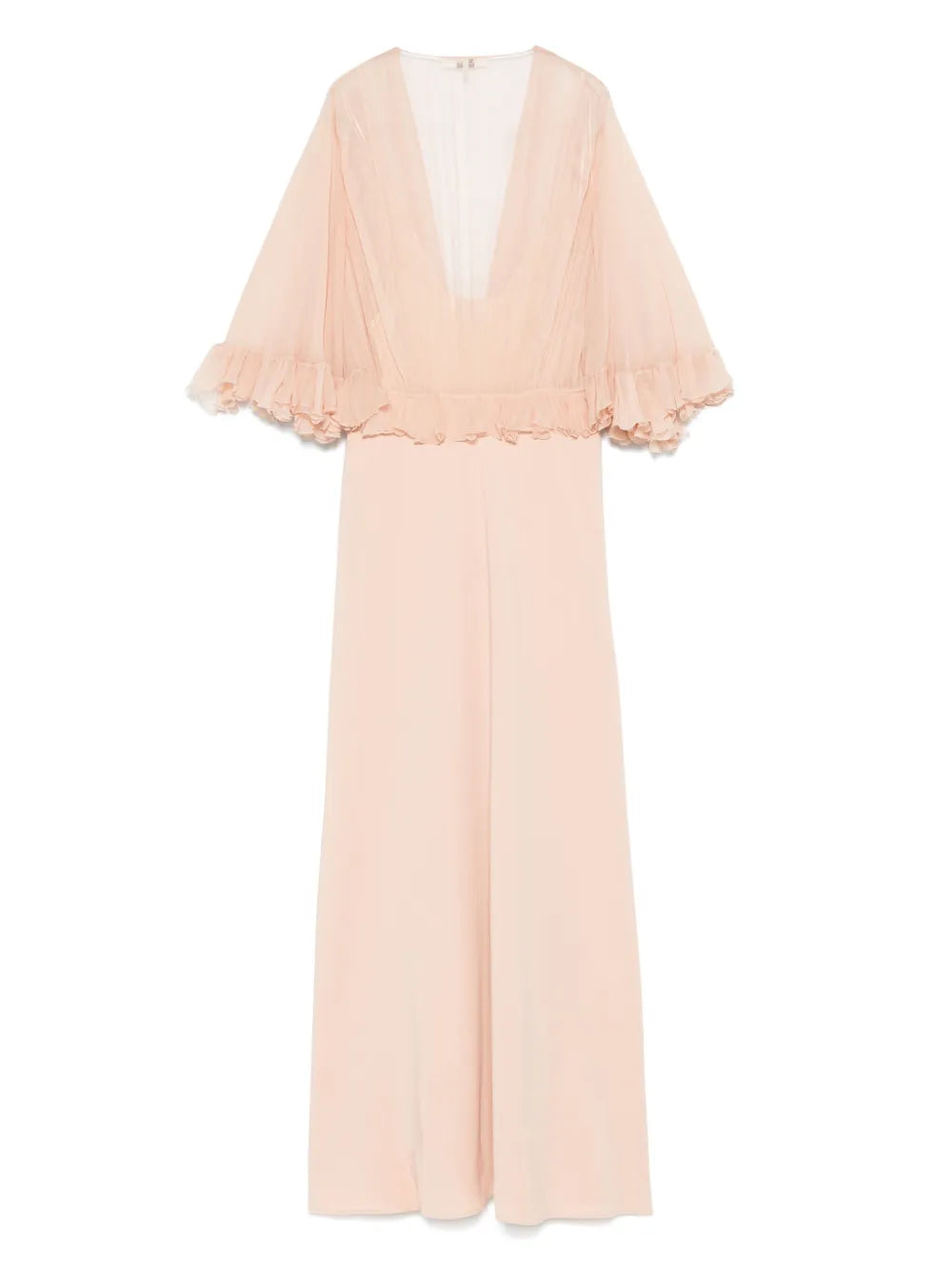 V-Neck Crepe Maxi Dress