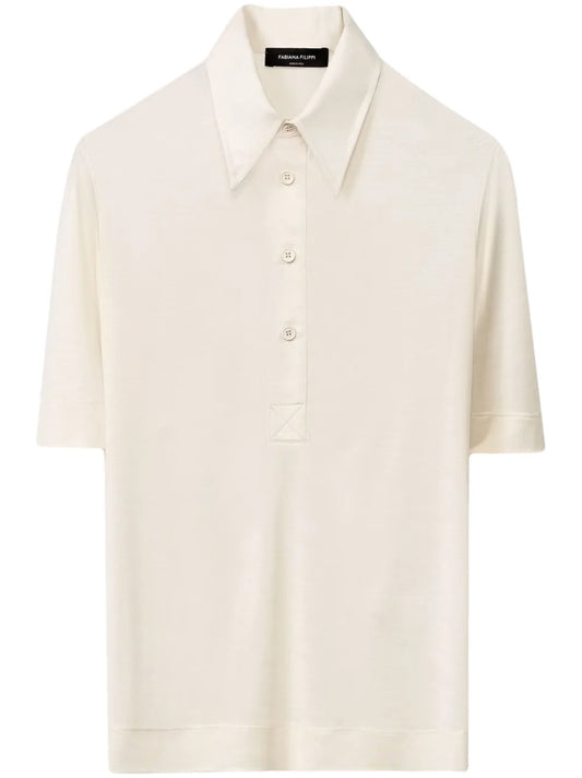 Silk Polo Top