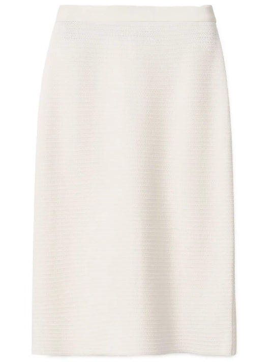 Hopsack Knitted Midi Skirt