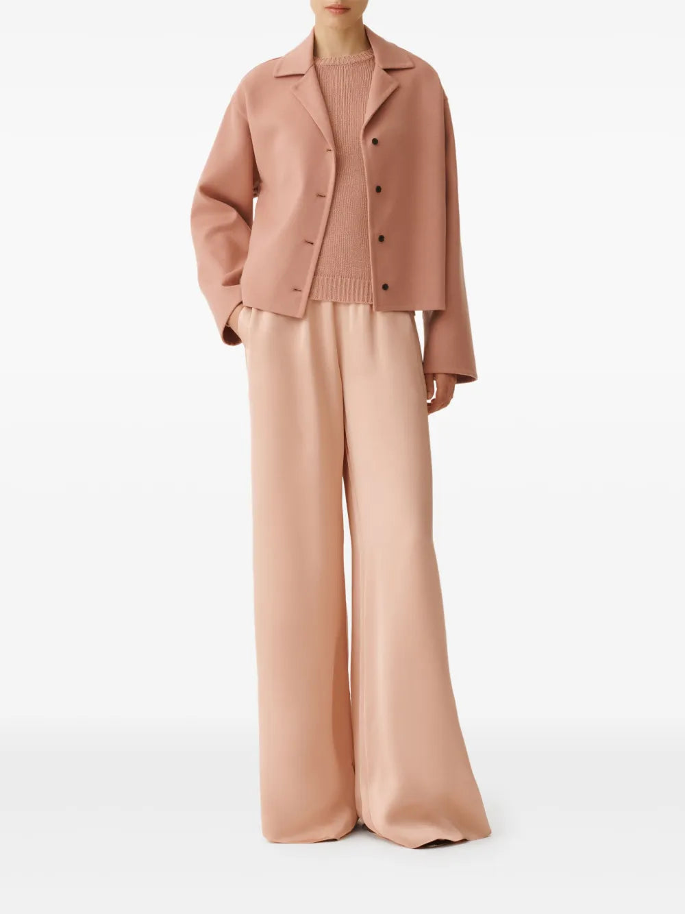 Satin Wide-Leg Trousers