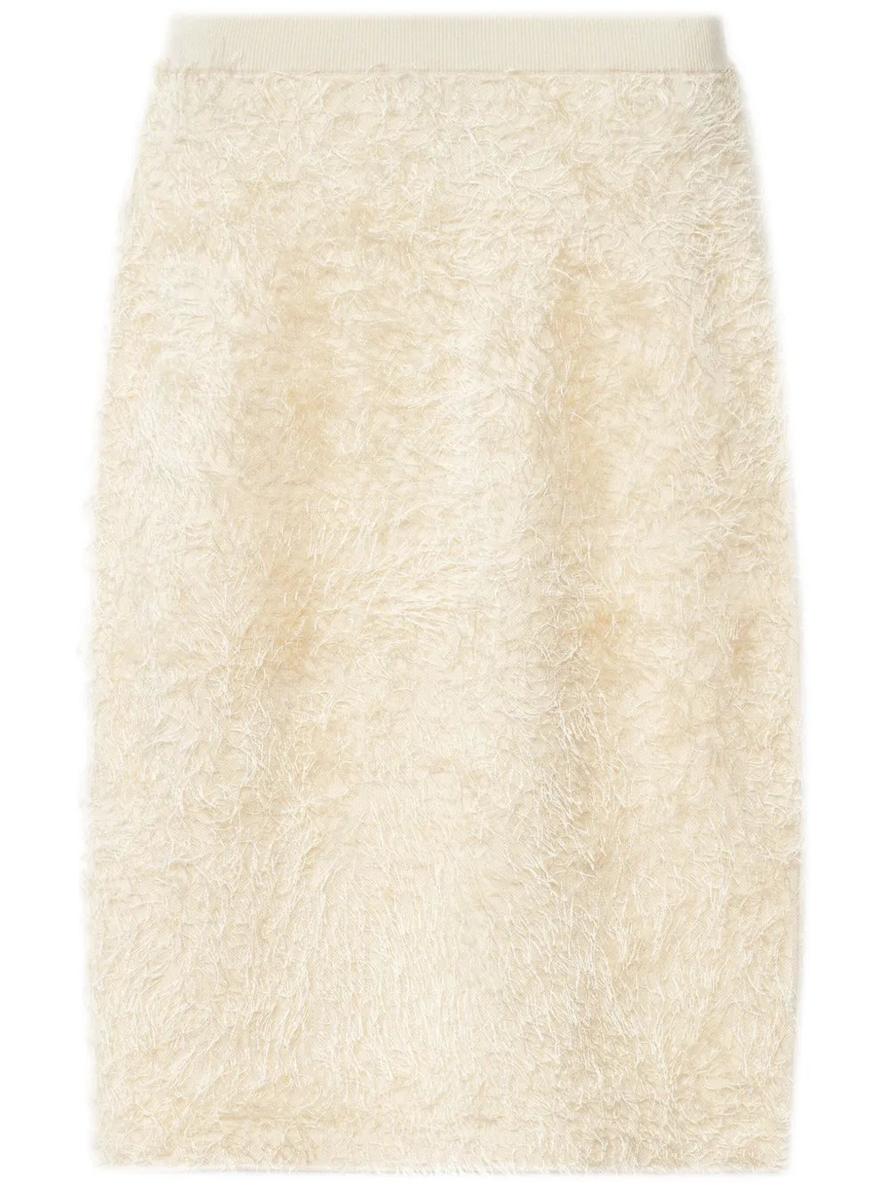 Textured-Finish Midi Skirt