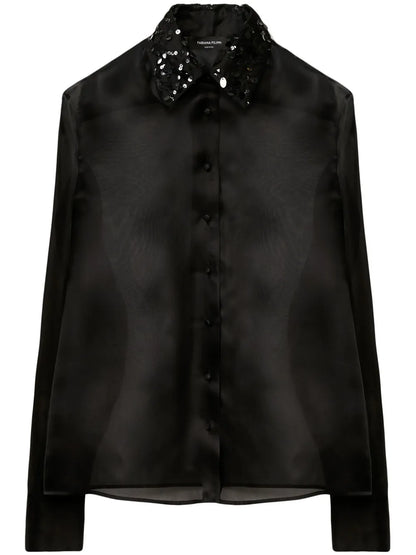 Sequined Organza Shirt