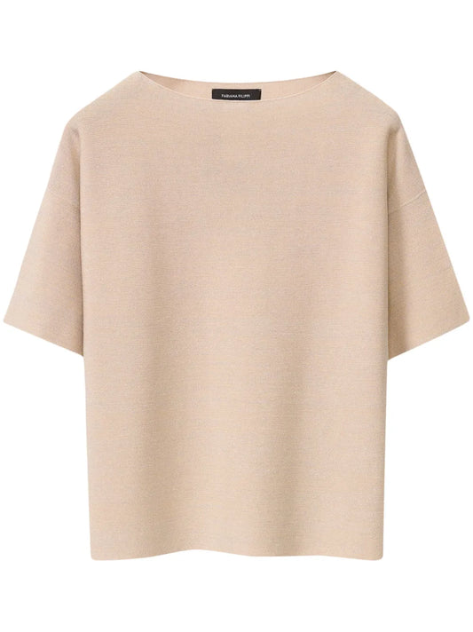 Lurex-Detail T-Shirt