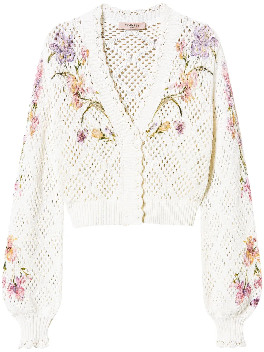 Floral-Print Cardigan