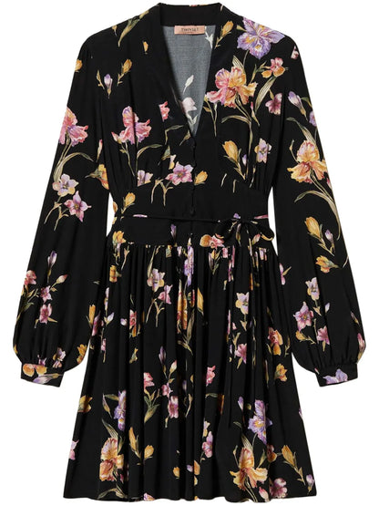 Floral-Print Mini Dress