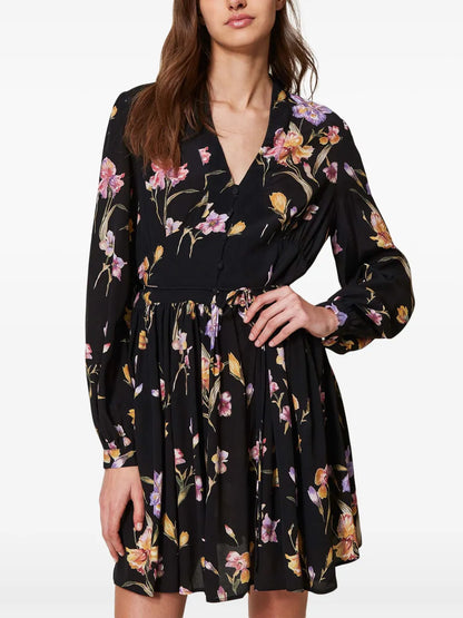 Floral-Print Mini Dress