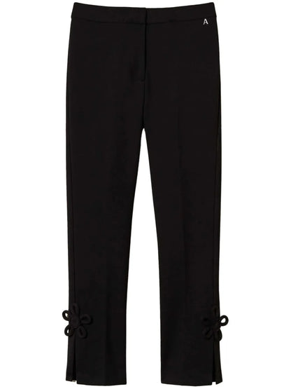 Floral-Appliqué Trousers