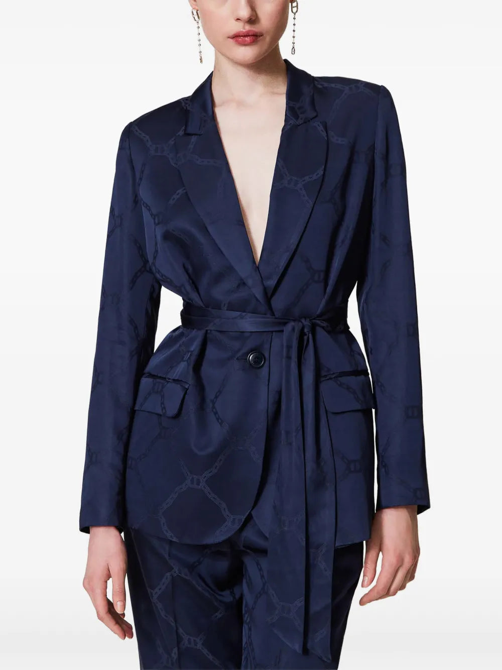 Logo-Jacquard Blazer