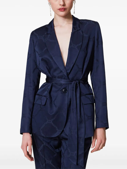 Logo-Jacquard Blazer