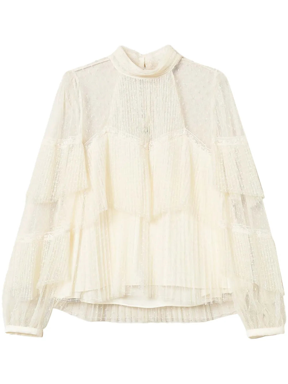 Pleated Tulle Blouse