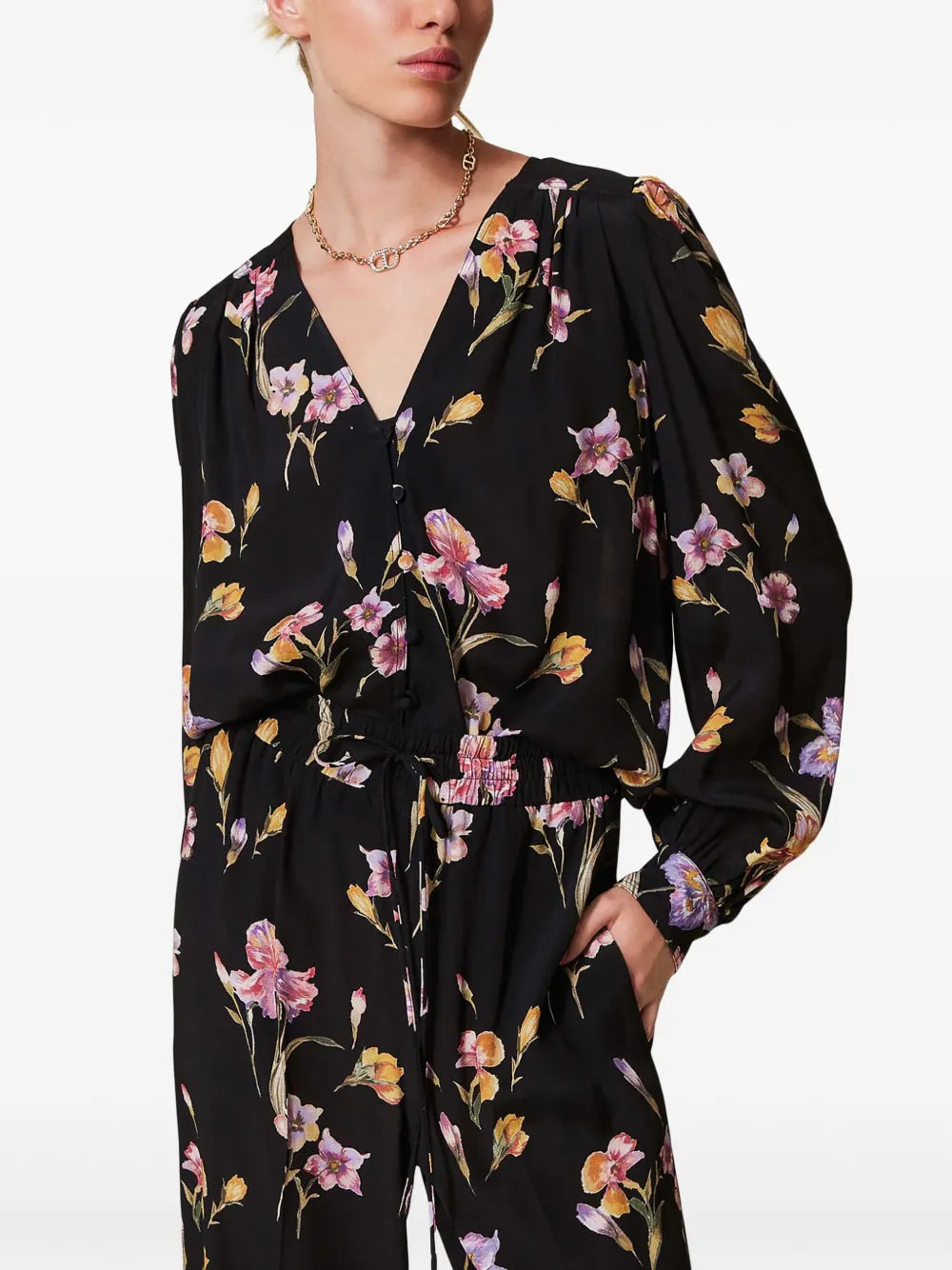 Crêpe De Chine Floral Shirt