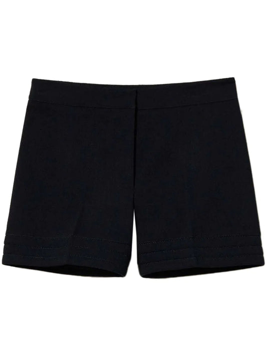 Embroidered Straight-Leg Shorts