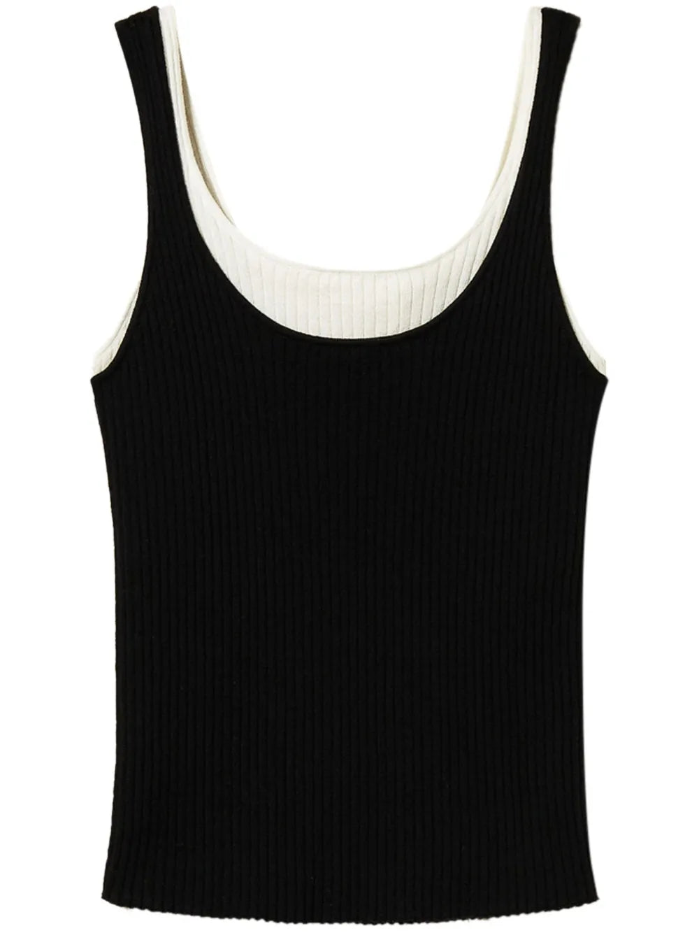Trompe-L'Œil Fitted Knit Top