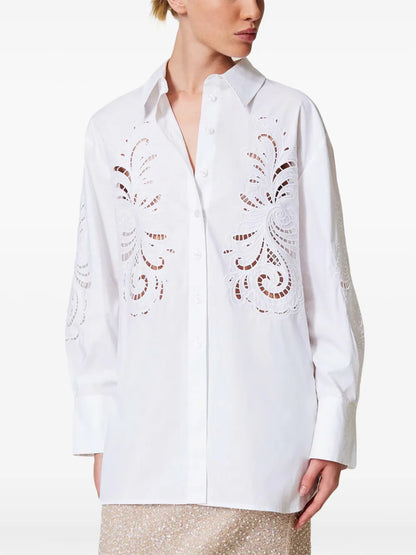 Embroidered Poplin Shirt
