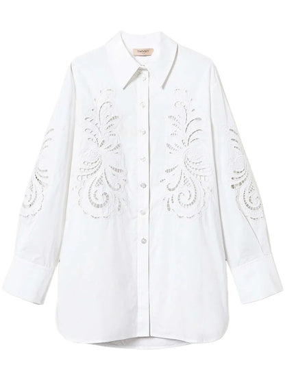 Embroidered Poplin Shirt