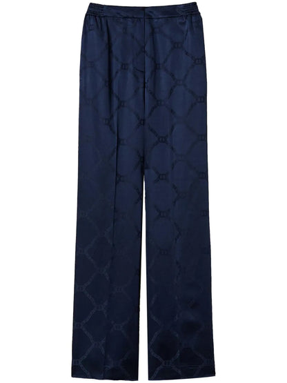 Oval T-Jacquard Palazzo Pants