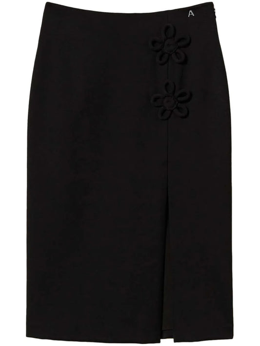 Floral-Appliqué Skirt