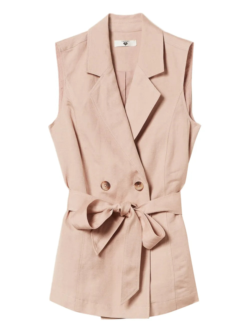 Linen-Blend Woven Vest