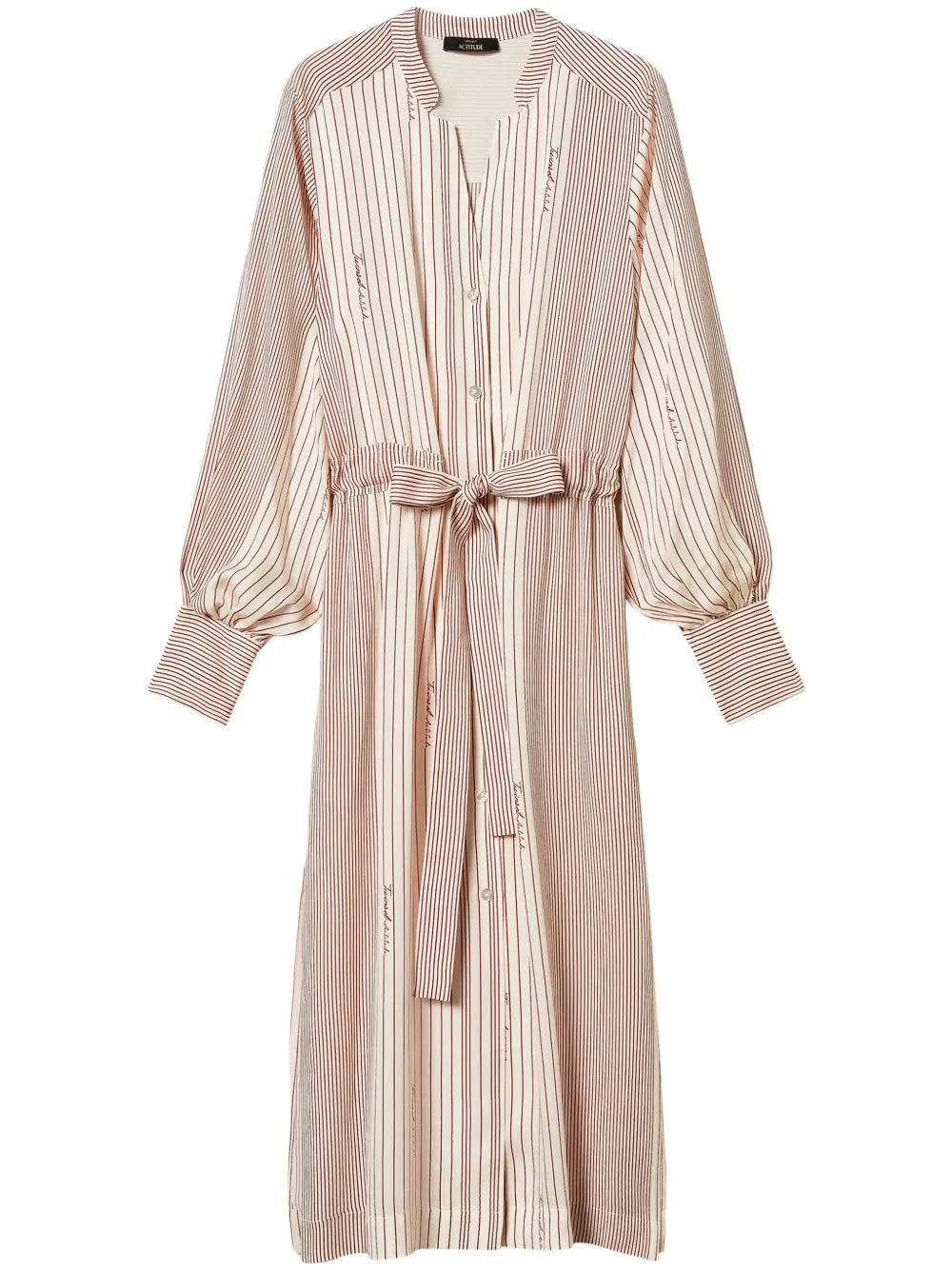 Midi Satin Shirt Dress
