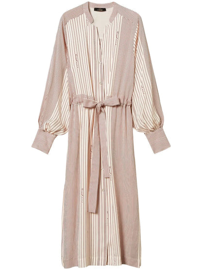 Midi Satin Shirt Dress